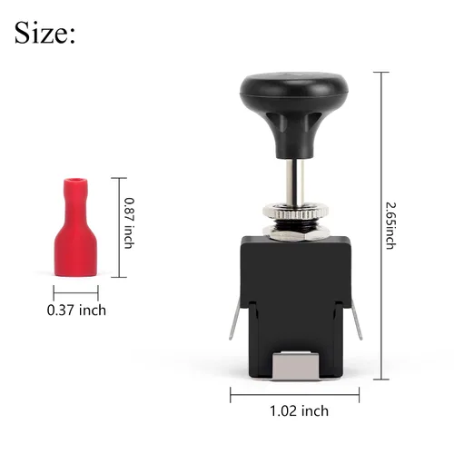 Miniatura 6 de 10L0L Botón de interruptor de faros delanteros para carrito de golf para Yamaha, Club Car, EZGO, estilo Push Pull Style, interruptor de luz