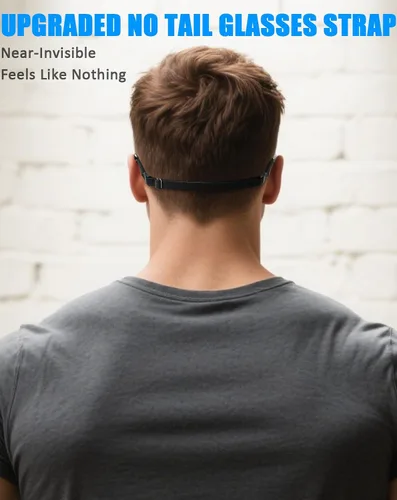 Miniatura 2 de BILIONE Correa de vidrio sin cola para gafas, cordón para lentes de sol para hombres y mujeres, soportes ajustables para gafas alrededor del cuello
