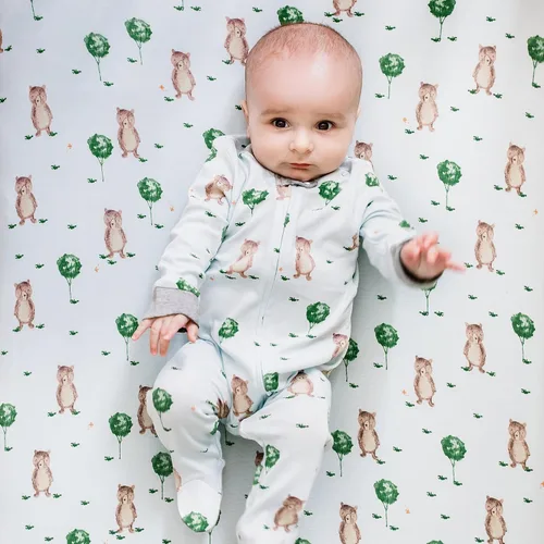 Miniatura 4 de Burts Bees Baby - Pijama de una pieza de 100 algodón orgánico con cremallera frontal mameluco de bebé para dormir