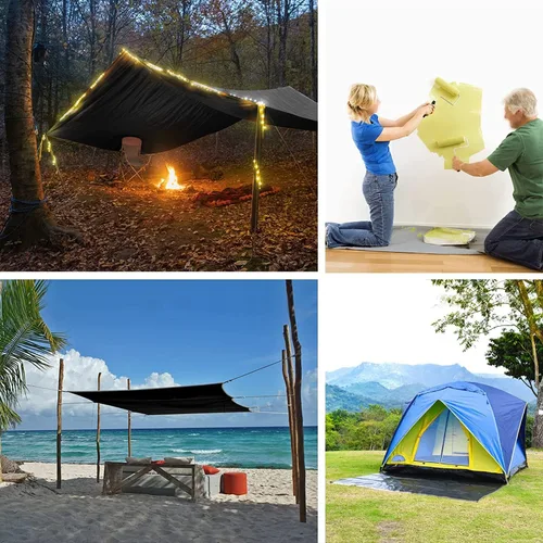 Miniatura 9 de Protol Lona reversible súper resistente de 12 x 20 pies, impermeable, resistente a los rayos UV, a prueba de desgarros con ojales, ideal para barco