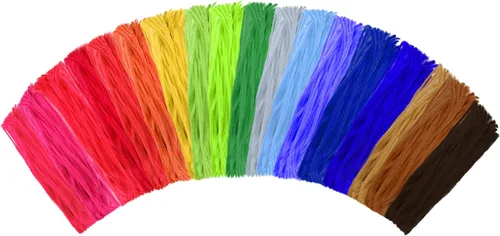 Limpiadores de Tubo Artesanal Profesional 1000 Piezas 25 Colores, Suministros de Limpiadores de Tubo Artesanal y Tallos de Chenilla o Limpiadores de