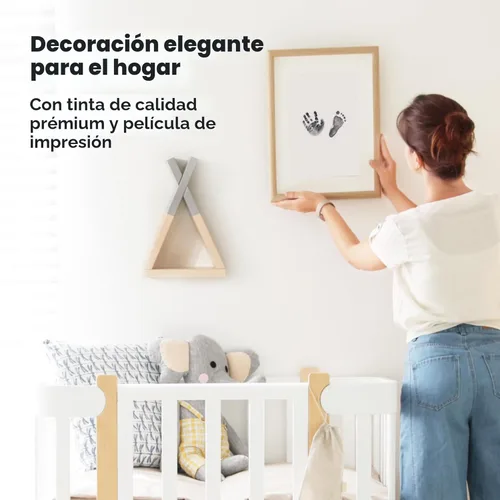 Miniatura 6 de Kit de 4 manos y huellas de bebé sin tinta, almohadilla de tinta sin desorden para recuerdos de recién nacidos, kit de huellas de nariz de perro