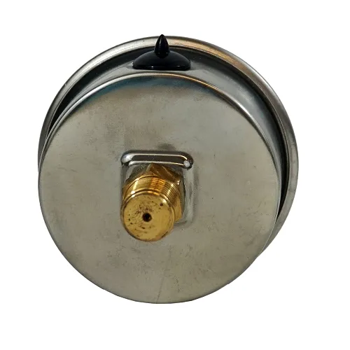 Miniatura 3 de Merrill MFG - Medidor de presión relleno de líquido NPT de acero inoxidable de 0 ~ 100 PSI de 0 ~ 100 PSI, montaje trasero central de agua, aceite