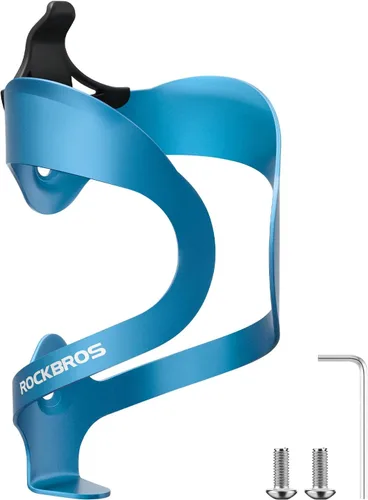 ROCKBROS Soporte para botella de agua para bicicleta, ligero, resistente, aleación de aluminio, jaula para bebidas con tornillos, soportes para A4 -