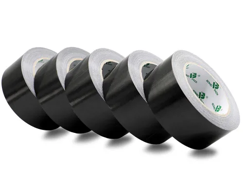 BOMEI PACK Paquete de 5 rollos de cinta adhesiva negra para manualidades, cinta de sellado de conductos sin residuos, 0.327 in x 1.88 pulgadas x 35