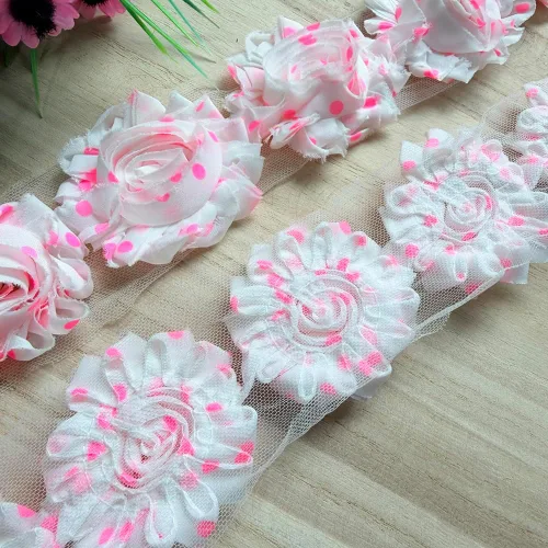 Miniatura 22 de yycraft Pack de Flores de estrás de 2 pulgadas con perla para manualidades.