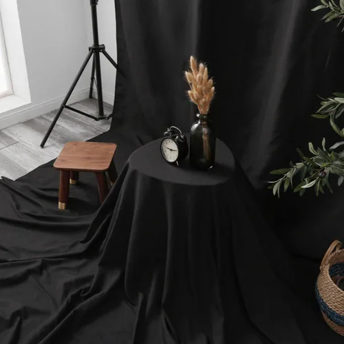 Miniatura 4 de Telón de fondo negro de tela para fotografiar retratos de fiesta, estudio de video de 5 x 7 pies