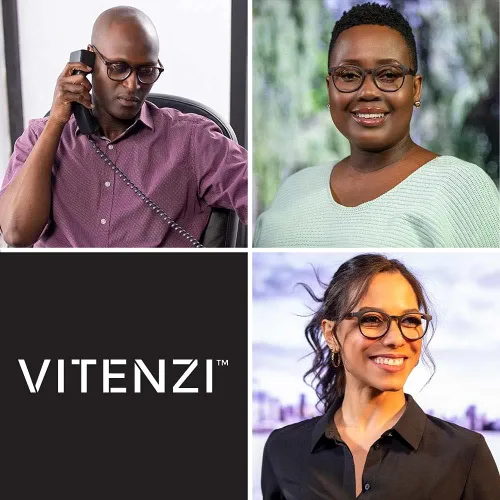 Miniatura 6 de VITENZI Gafas de lectura progresivas para mujeres y hombres, lentes de bloqueo de luz azul, incluye lentes de sol magnéticos con clip en Nápoles