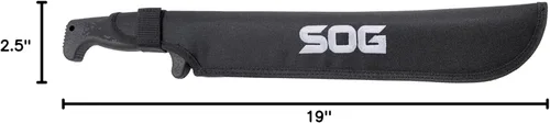 Miniatura 7 de SOG Sogfari - Cuchillos de machete de supervivencia de acero inoxidable de 13 o 18 pulgadas Sierra en la parte posterior de la hoja, mango