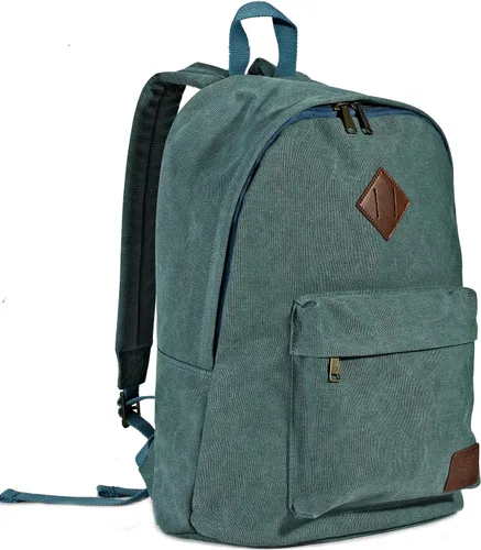 Mochila de lona para laptop, mochila duradera, bolsa de viaje para hombre y mujer, Turquesa, Joven
