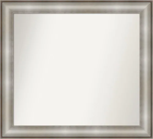 Miniatura 74 de Amanti Art Espejo de baño plateado para sobre fregadero, 28 x 47 pulgadas, espejo rectangular de plata imperial, marco de madera tradicional de gran