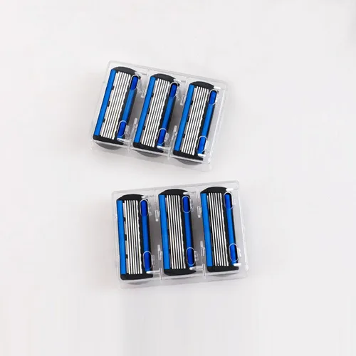 Miniatura 6 de Recambios de 6 cuchillas para hombre, cartuchos de afeitar de 6 cuchillas con tira lubricante, ofrece un afeitado limpio y cerrado, 18