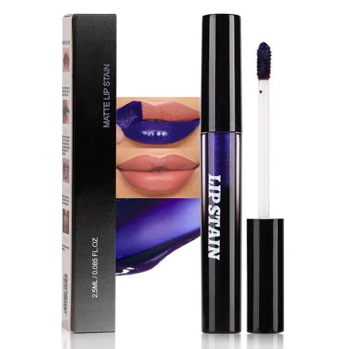 Miniatura 15 de evpct Tintas de labios que se despegan de color rojo mauve profundo con pinza, lápiz labial líquido mate de larga duración, resistente al agua