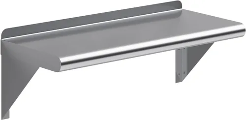 Miniatura 15 de AmGood Estante de pared de acero inoxidable de 24 pulgadas de largo x 8 pulgadas de profundidad Certificado NSF Estantería de metal
