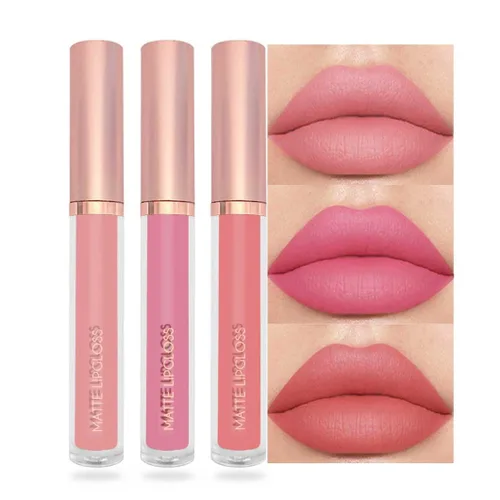 Miniatura 16 de BestLand Juego de 3 lápices labiales líquidos rojos atrevidos, seductores, brillo de labios mate de larga duración, impermeable, alto pigmento a