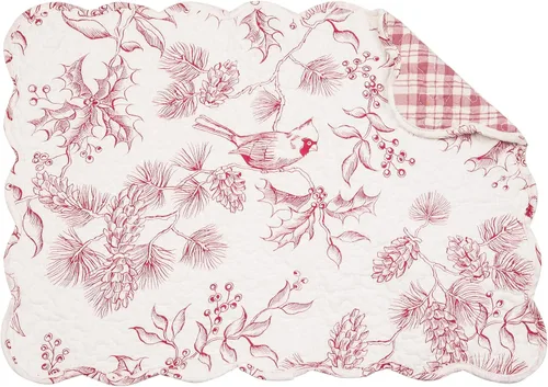 Miniatura 9 de C&F Home Sophia - Juego de 6 manteles individuales acolchados de 100 % algodón, 13 x 19 pulgadas, versátil, para verano, otoño, cosecha, enrejado