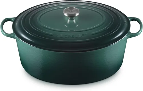 Miniatura 15 de Le Creuset Horno holandés ovalado Signature de hierro fundido esmaltado, 2.75 cuartos de galón., Blanco