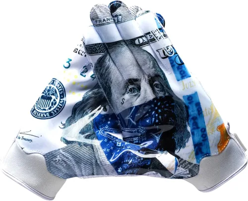 Miniatura 51 de Battle Sports - Guantes de fútbol americano para receptor abierto con dorso de mano, ultraadherentes y con agarre, antideslizantes, para adultos