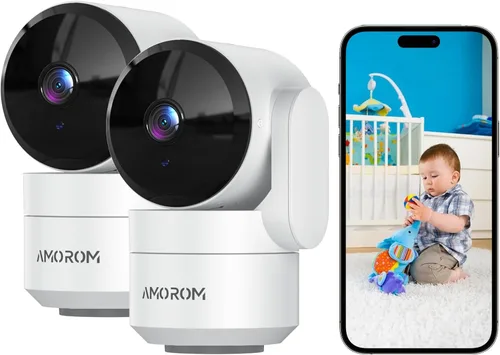 Miniatura 10 de Cámara AMOROM para mascotas 360° Cámaras de seguridad para el hogar (paquete de 3)