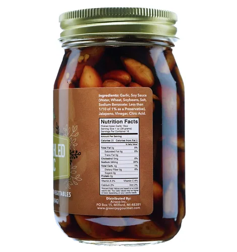 Miniatura 2 de Green Jay Gourmet Dientes de ajo en escabeche en un frasco – Ajo asiático en escabeche – Bulbos de ajo fresco para cocinar – Ingredientes naturales