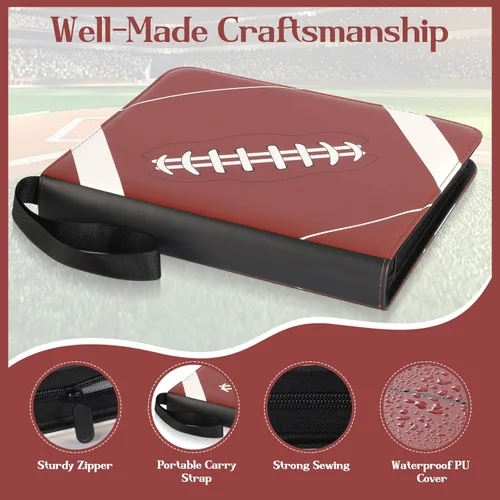 Miniatura 3 de Carpeta de 900 bolsillos para tarjetas de fútbol con fundas para tarjetas de intercambio, protectores de álbum de 9 bolsillos para tarjetas