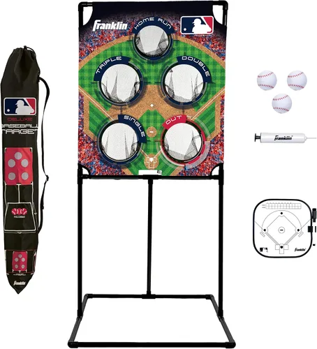Juegos de lanzamiento de objetivo Franklin Sports - Juegos de lanzamiento de objetivo de fútbol y béisbol para niños para interiores + exteriores -