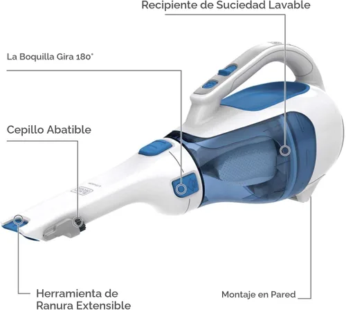 Miniatura 2 de Aspiradora manual inalámbrica de litio Black+Decker HHVI320JR02 Magic Blue