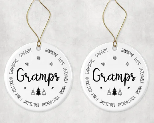 Miniatura 3 de Adorno descriptivo de abuelos, adorno de Navidad con los mejores abuelos, regalo de recuerdo de Navidad de hija o hijo, regalo de adorno