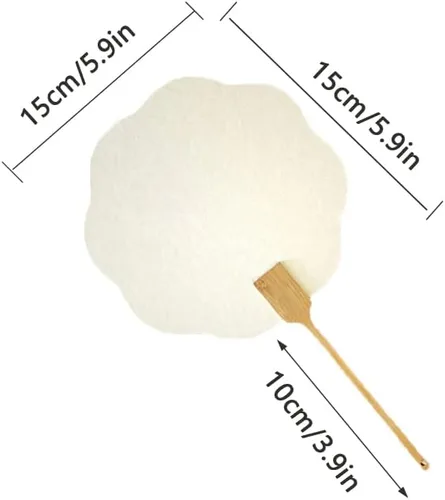 Miniatura 3 de Paquete de 3 abanicos de papel liso Shuen Xuan, abanicos de papel para iglesia, ventilador de mano, pequeño abanico redondo blanco en blanco