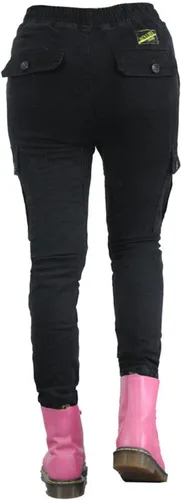 Miniatura 3 de Pantalones de motocicleta para mujer, leggings con relleno extraíble, detalles de bolsillo grande para aventura (color negro, talla: XXS)
