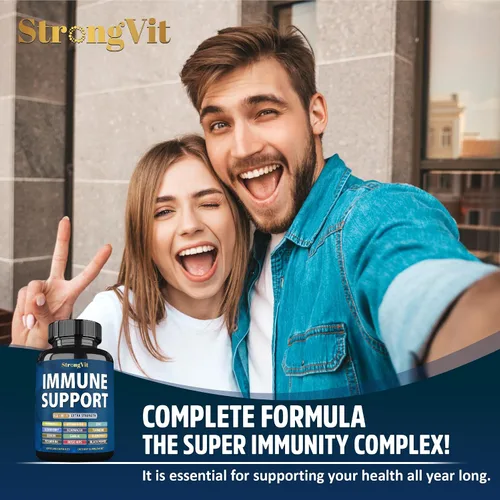 Miniatura 7 de StrongVit Suplemento NAD y paquete de apoyo inmunológico (120 cápsulas)