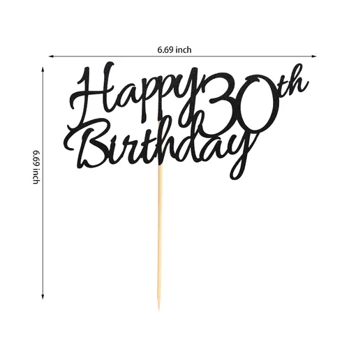 Miniatura 2 de 1 pieza de decoración para pastel de 30 cumpleaños, decoración de pastel de 30 cumpleaños para 30 cumpleaños para 30 saludos a 30 cumpleaños