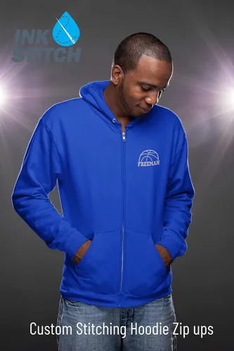 Miniatura 6 de INK STITCH Unisex 18600 Custom Stitching Diseña Tu Propia Sudadera Con Capucha Chaquetas Con Cremallera - Multicolores