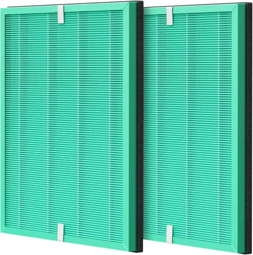 Miniatura 9 de Paquete de 2 filtros de repuesto HEPA MSA3/MSA3S compatibles con Membrane Solutions MSA3 y MSA3S, filtro HEPA de 3 etapas White-2 Pack