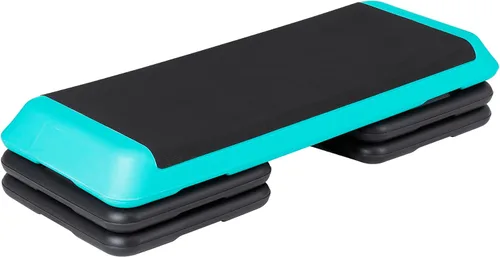 Miniatura 9 de ZenStyle Banco aeróbico ajustable de 43 pulgadas con elevadores de 4/6/8 pulgadas, superficie antideslizante para cardio, entrenamiento de fuerza