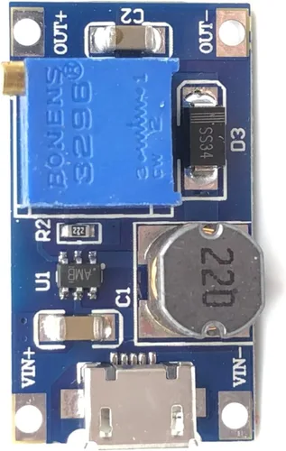 Miniatura 4 de DEVMO 5 unids DC-DC Regulador de voltaje Step-Up Boost Convertidor Placa de fuente de alimentación 2V-24V a 5V-28V 2A para MT3608 con Micro USB