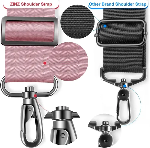 Miniatura 112 de ZINZ Correa de hombro universal de 59 pulgadas con almohadilla transpirable fija ultra gruesa, correa de hombro ajustable y resistente para bolsa