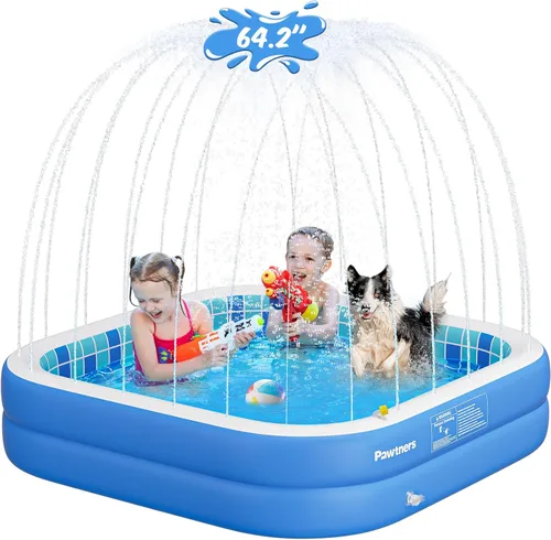 Miniatura 12 de Piscina inflable para niños, almohadilla antideslizante para patio trasero, piscina infantil de PVC grueso para interiores y exteriores, estanque