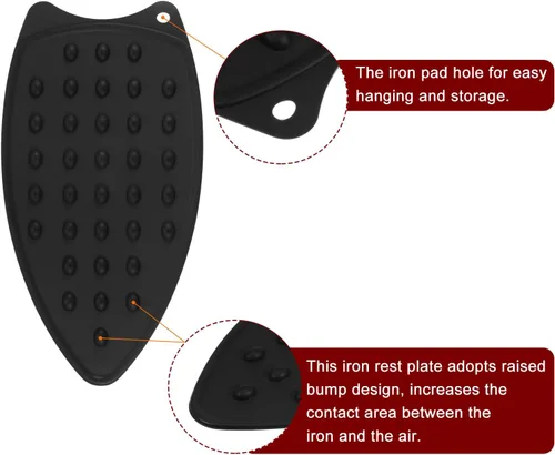 Miniatura 4 de HARFINGTON 2 almohadillas de silicona para planchar multiusos, resistente al calor, placa de descanso de hierro para tabla de planchar, resistente
