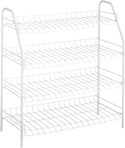 Miniatura 11 de Rubbermaid Juego de 3 cubos apilables de alambre de almacenamiento, fácil de montar, color blanco para armario/estantería/juguetes, organizador
