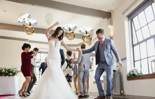 Miniatura 5 de 2 globos de aluminio con anillo de diamantes, suministros para bodas, despedidas de soltera, matrimonios, compromisos