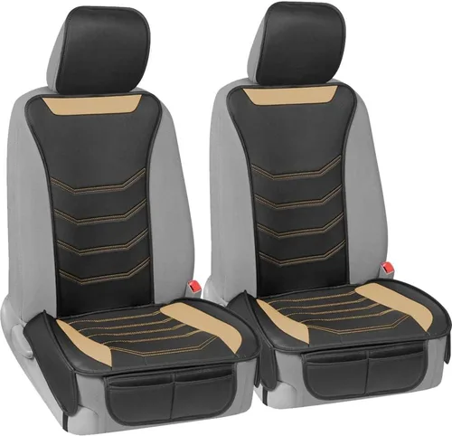 Miniatura 8 de Motor Trend LuxeFit - Fundas de asiento de color gris sólido para autos, camiones, camionetas, SUV (paquete de 2), fundas de asiento de automóvil