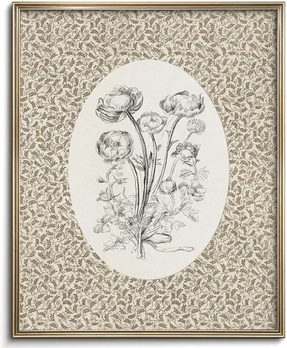 Miniatura 19 de Pintura vintage de paisaje de campo de flores silvestres, arte de pared de paisaje rural de granja, impresión artística de paisaje de jardín