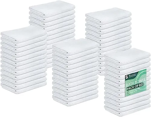 Miniatura 13 de Toallas de baño_Paquete de 12 toallas de baño beige (paquete de 12, 27 pulgadas de ancho x 54 pulgadas de largo), color beige, toalla de algodón