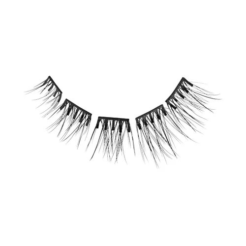 Miniatura 7 de KISS imPRESS Falsies, pestañas autoadhesivas a presión, 12mm-14mm de volumen natural, pestañas a presión, negro, sin necesidad de pegamento, banda