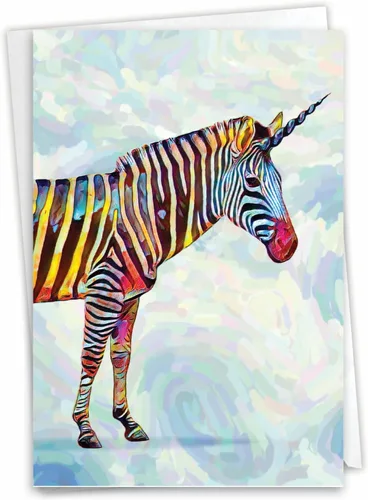 Miniatura 12 de NobleWorks - 1 divertida tarjeta de cumpleaños de animales con sobre - Bonita tarjeta para cumpleaños - Aquí está mirando el zoológico C6639FBDG-US