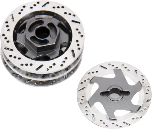Miniatura 3 de ShareGoo - Paquete de 4 neumáticos de metal de 0.472 pulgadas para llanta hexagonal, disco de freno compatible con Traxxas Tamiya HSP HPI Redcat