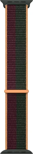Miniatura 7 de Correa para Apple Watch - Bucle deportivo (41mm) - Azul abismo/Verde musgo - Regular