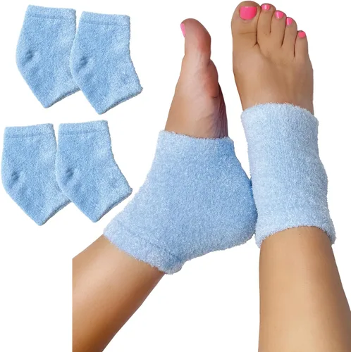 Miniatura 7 de Calcetines de gel hidratante de 5 dedos Perfectos para curar talones y pies agrietados secos Infundido con mezcla de aromaterapia de lavanda