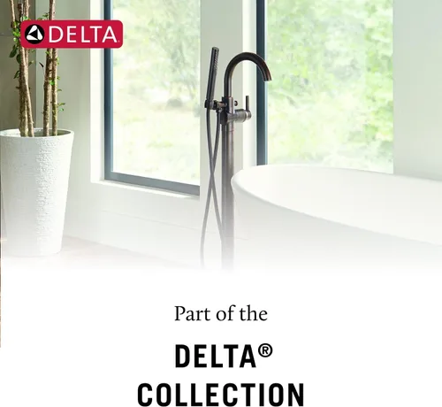 Miniatura 4 de Delta Grifo de bañera independiente con ducha de mano, relleno de bañera dorado cepillado, bronce champán T4797-CZFL-LHP